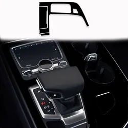 for Audi Q7 SQ7 4M 2016 2017 2018 2019 Gear Shift Water Cup Holder Panel Decoration Cover Sticker Decal Car Interior Accessories