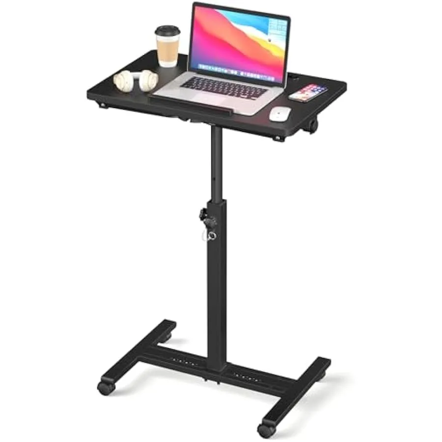 

Adjustable Overbed Bedside Table Hospital Bed Table with Wheels Rolling Desk Mobile Desk Rolling Laptop Stand Computer Cart Por