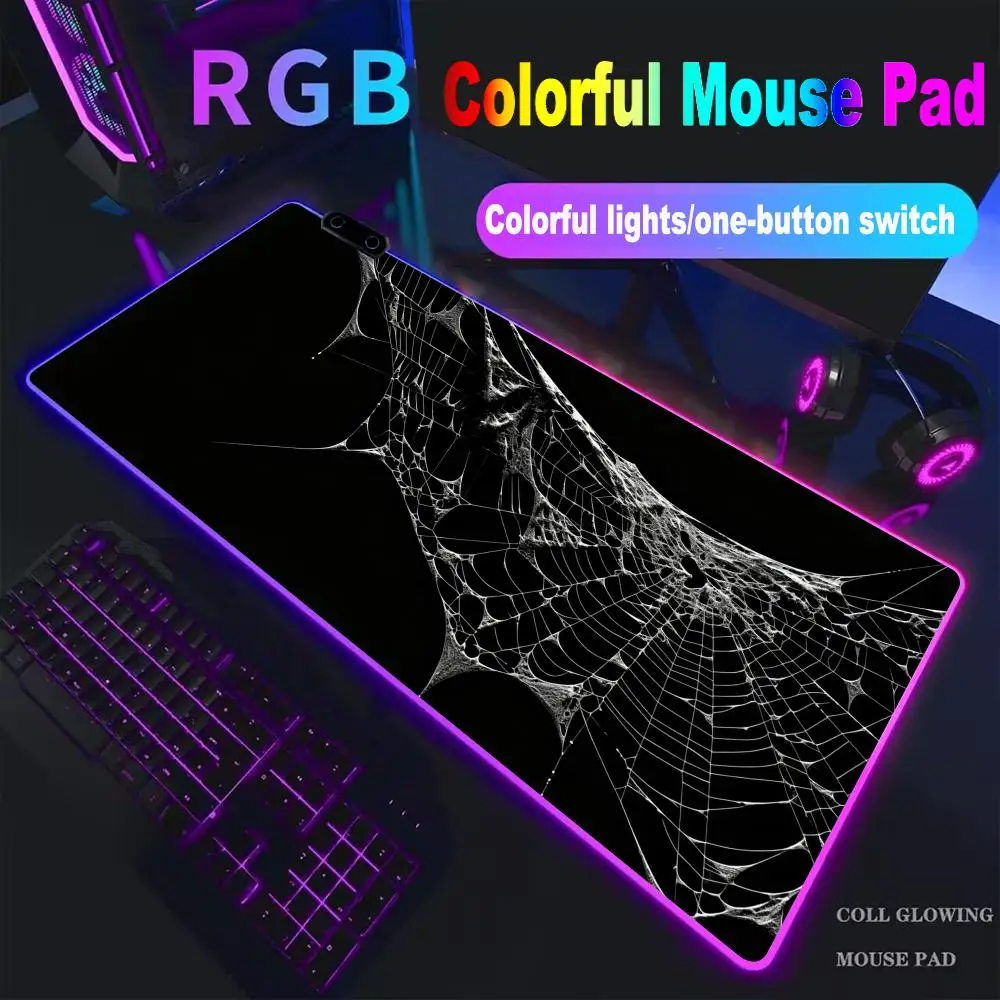 

Spider Web Mouse Pad High-end E-sports Mouse Pad Mouse Pad RGB Mouse Pad LED Pc Large Student Writing Pad Gamer Mat HYBXXC