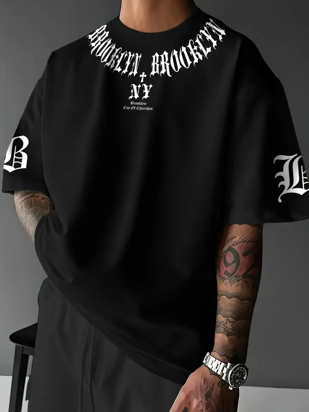 Das neue lässige und schlichte Sommer-T-Shirt für Herren mit 3D-Druck in großen Größen ist schnell trocknend, atmungsaktiv und für den täglichen Gebrauch geeignet