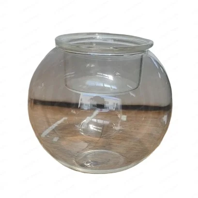 

Clear Borosilicate Glass Candle Holder & Diffuser Bottle, Modern Minimalist Design for Home Decor & Festive Ambiance