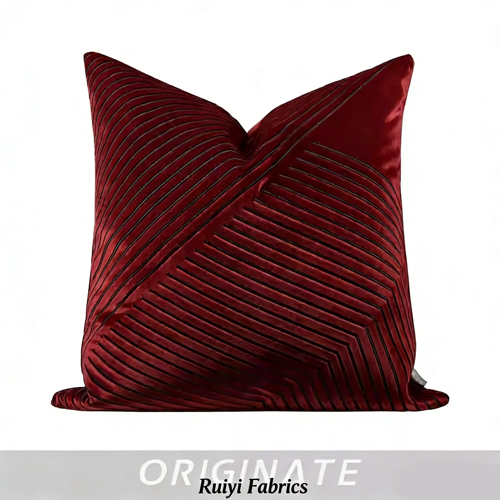 

RUIYI Modern light luxury model wine red three-dimensional line sofa, living room cushions, soft pillowcases on the bed For Home