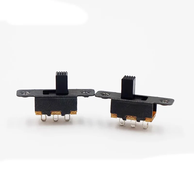 10pcs/lot SS-12F16 2-position toggle switch 3-pin toy story power sliding switch with ears and threaded holes