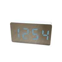 Digital Clock Mini Snooze Table Wake Up Home Car Desktop Calendar Time Temperature LED Mirror Alarm Mute Modern Electronic