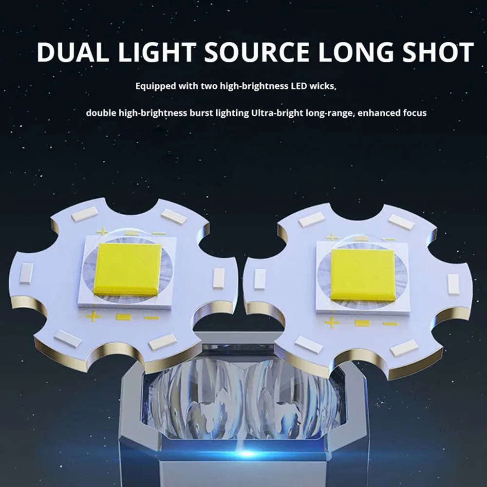 LED Ultra Bright Multifunctional Flashlight Outdoor Portable USB Power Bank COB Side Lights Camping Fishing Lighting flashlight