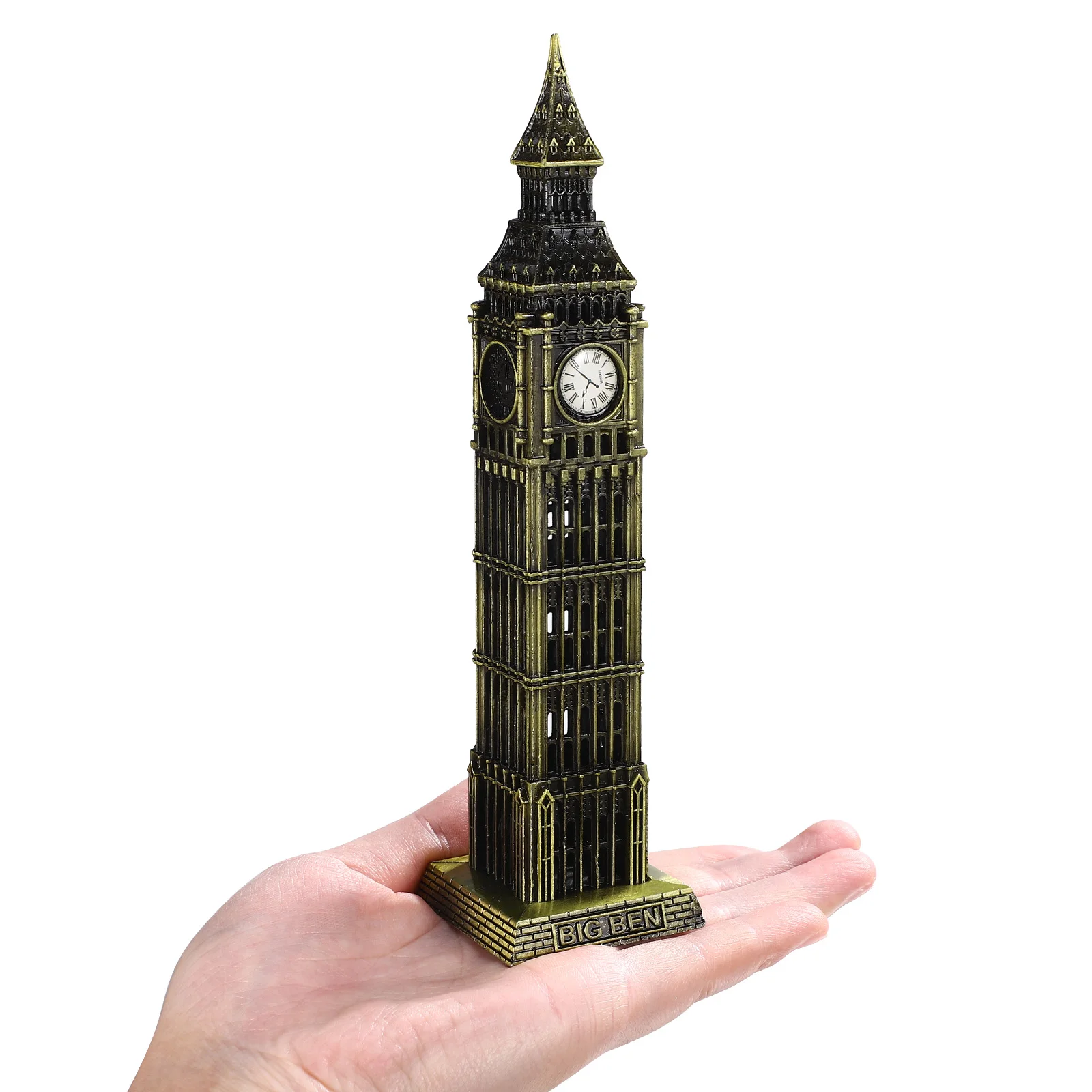 Vintage Decor Big Ben Model Large Wall Clock Alloy Crafts Baby Growth Height Chart Home