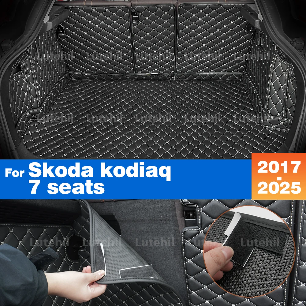 

Для Skoda kodiaq 7-местный 2017-2025 авто полное покрытие коврик в багажник автомобильный антигрязный защитный коврик грузовой вкладыш аксессуары для интерьера