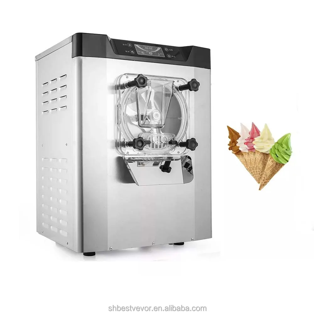 

Commercial 20L/5.28Gal/h Automatic Hard Ice Cream Machine Maker Electric Power Source