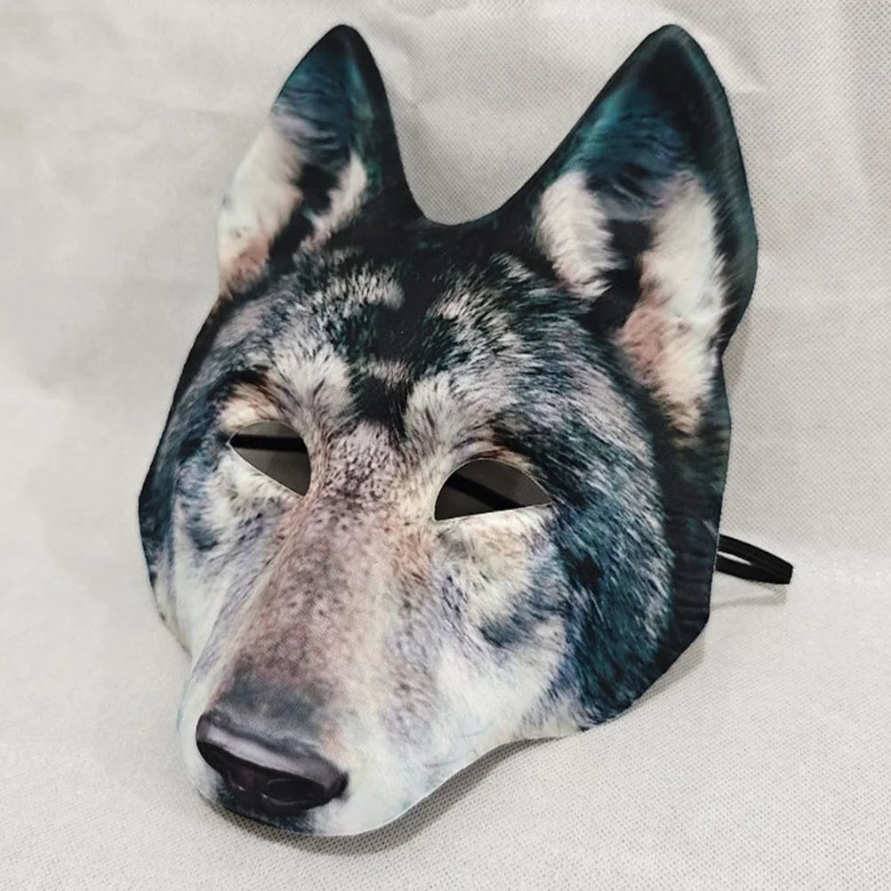 Máscaras de hombre lobo aterradoras 3D de Halloween, máscara de disfraz de cabeza de lobo realista para adultos y niños, materiales cómodos meticulosos