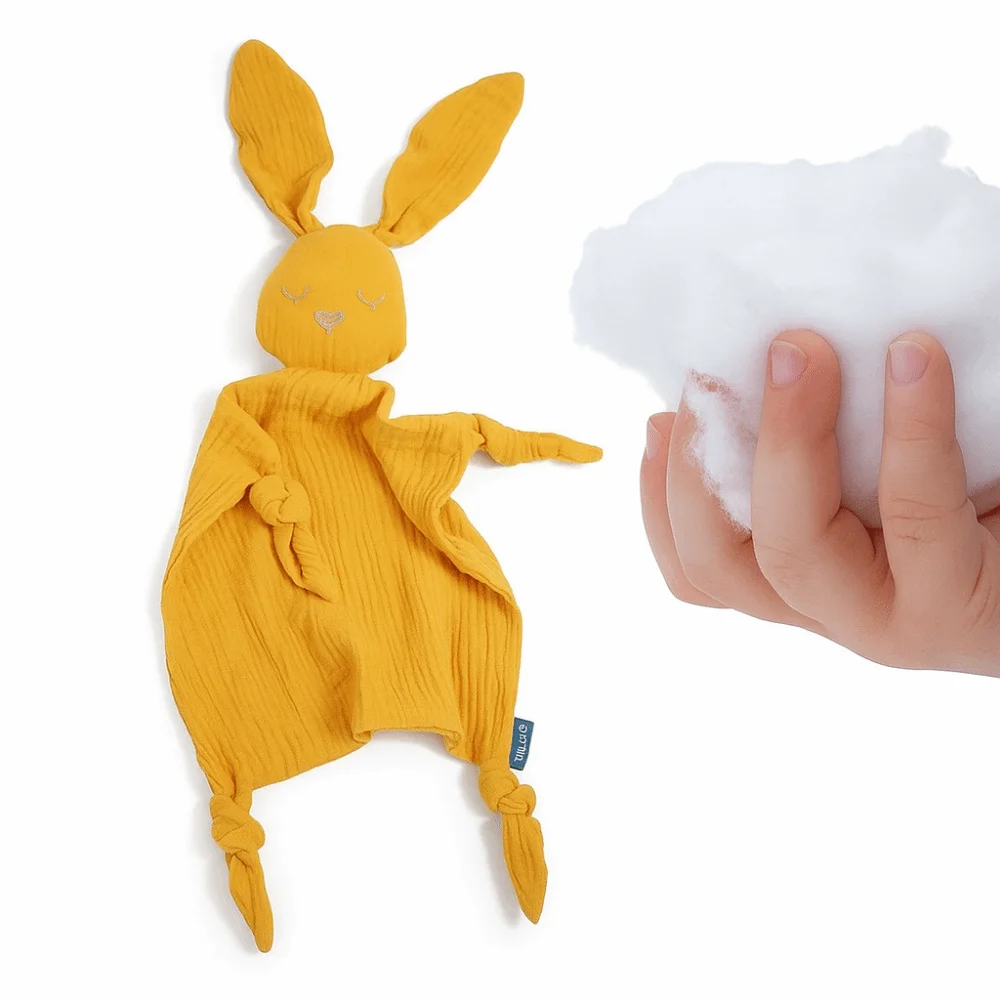 لينة الطفل القطن الشاش بطانية الكرتون لعبة حسية تهدئة استرضاء منشفة آذان أرنب لطيف دمية المعزي وشاح اللعاب