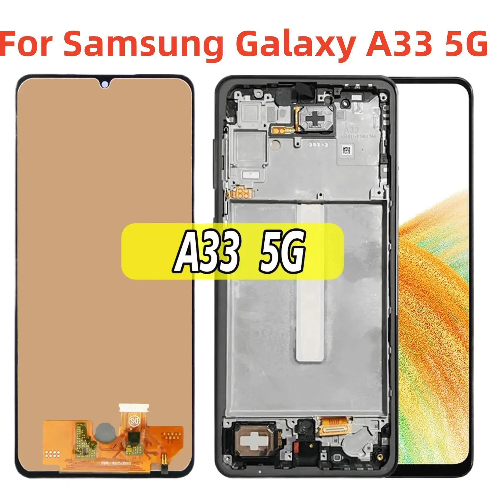 

6,4 ''для Samsung Galaxy A33 Женский ЖК-дисплей женский ЖК-дисплей сенсорный экран дигитайзер в сборе с рамкой 100% Teste