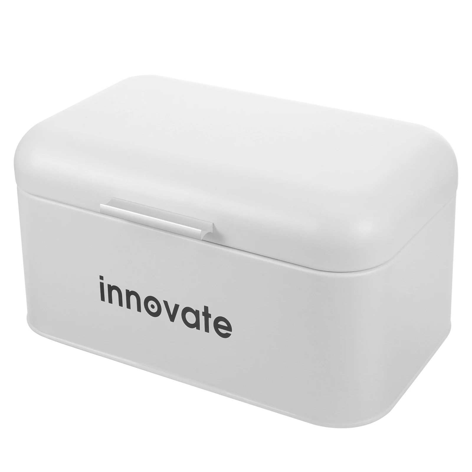 

Bread Box Kitchen Counter Container Bin Carbon Steel Breadbox Countertop Small Milk White Dustproof Storage Metal Square