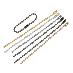 50pcs/Lot 11-12cm Length Ball Bead Chains Fits Key Chain Hand Tag Connector for DIY Pendants Jewelry Making Accessories