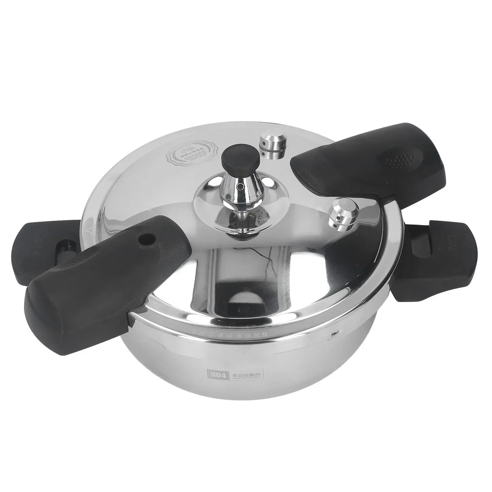 

1.8L 18cm Stainless Steel Pressure Cooker Explosion Proof Safe Cooking Pot Compatible with Gas & Induction Cooktop