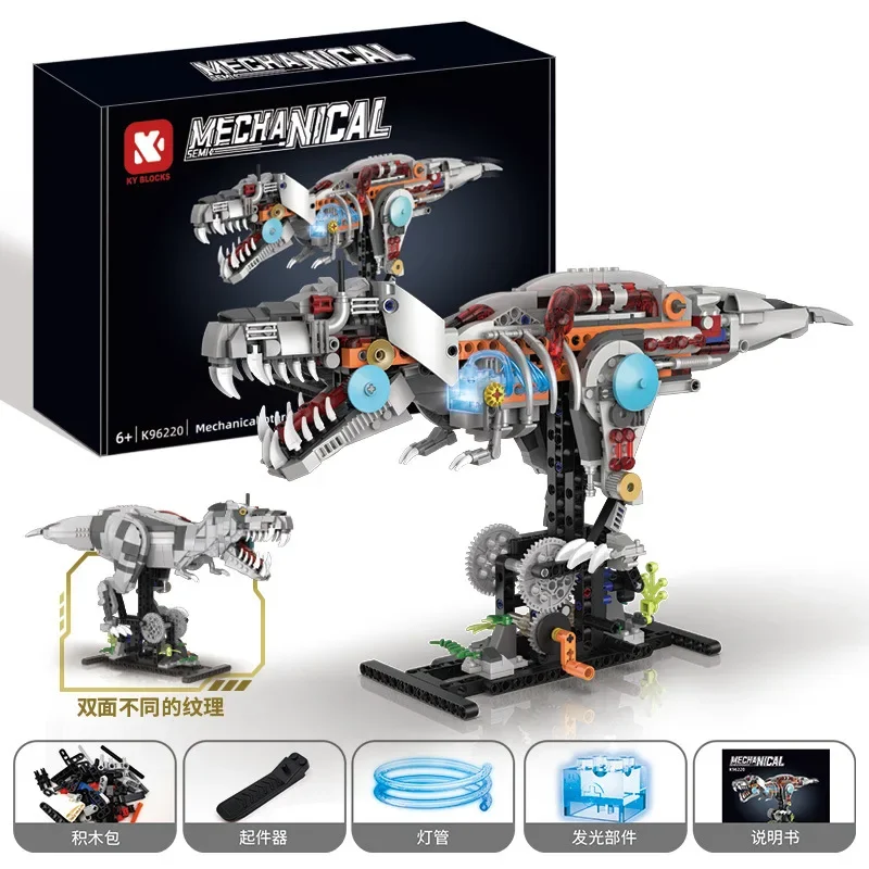 

Technical Semi Mechanical Jurassic Dinosaurs Set Building Blocks MOC Bricks Animal World Model Boys Assembly Toys for Kid Gifts