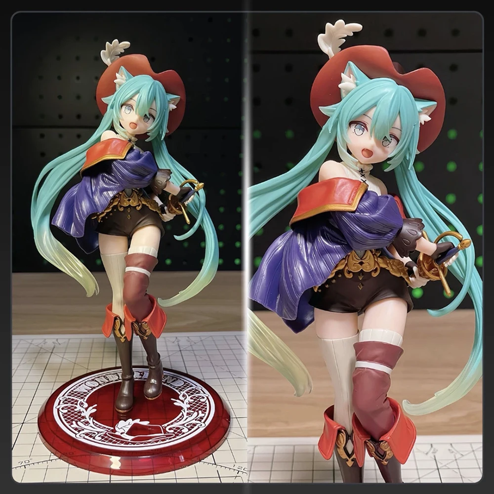 在庫あり-オリジナル-taito-ワンダーランド-初音ミク-ナガグツオ-ハイタ-ネコ-アニメ-アクションフィギュア-コレクタブルモデル-18cm-女の子ギフト
