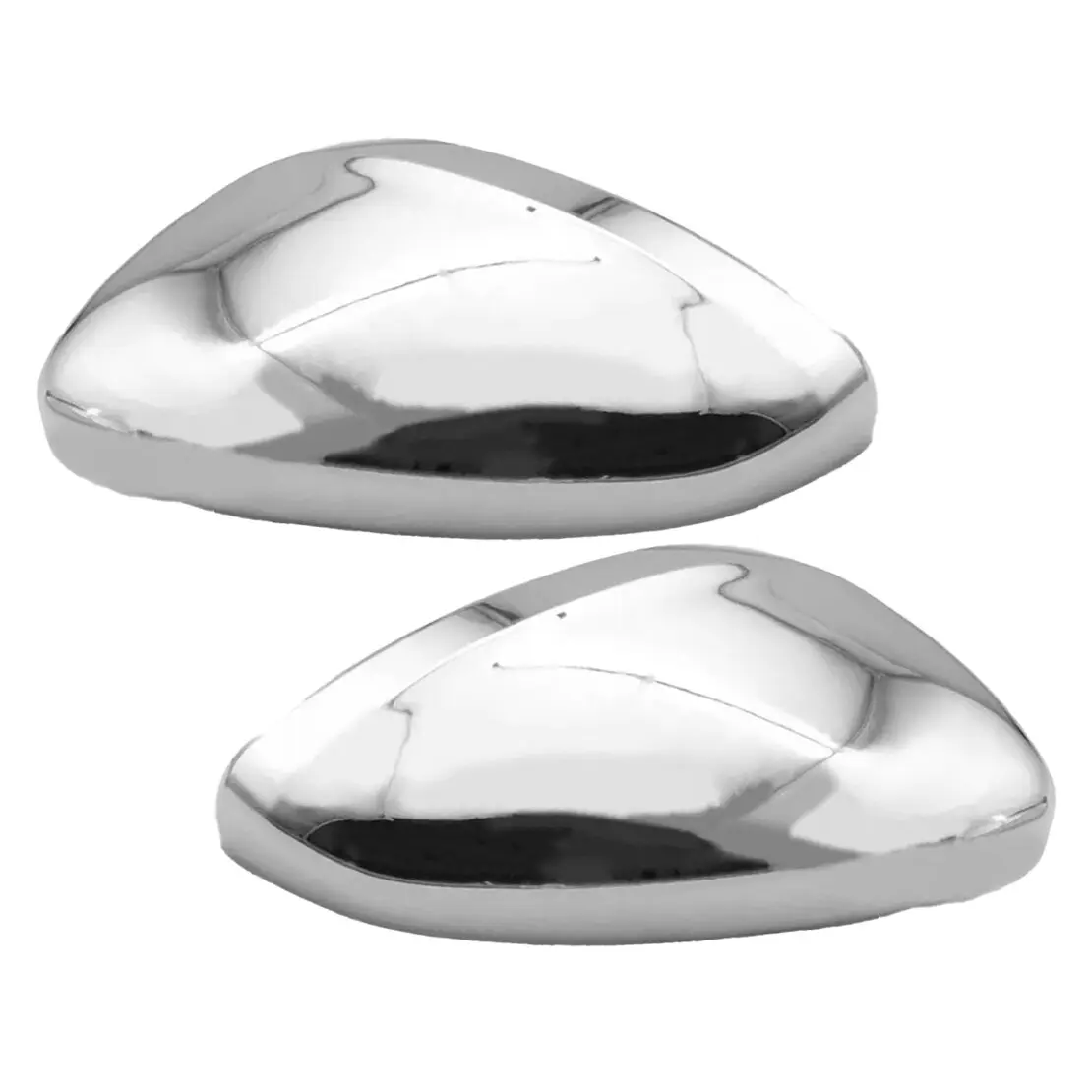 1 Pair Silver ABS Clip-On Rearview Side Mirror Cover Cap Trim Fit for Peugeot 208 2008 Citroen C3 2016 2017 2018