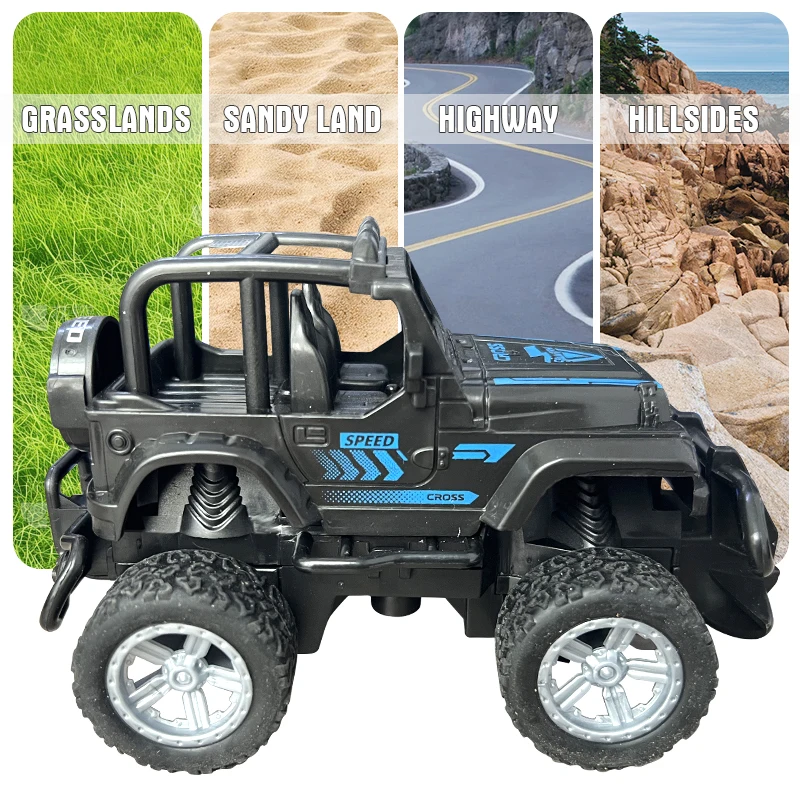 Children's toy car 1:43 remote control car four-wheel drive inertia off-road remote control car without battery