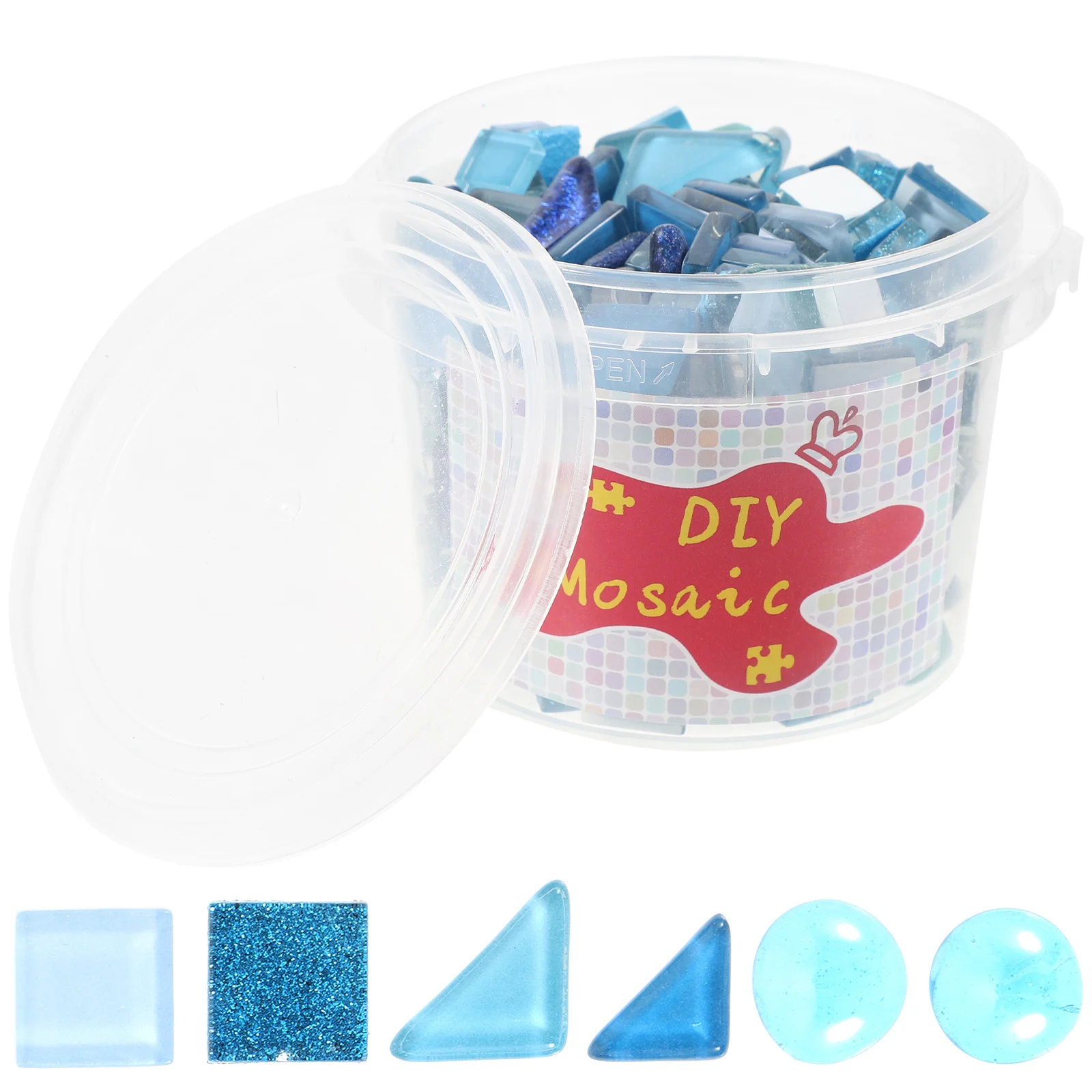 

1 Bucket Diy Mosaic Tiles Glass Pieces Craft Home Decor Wedding Christmas Decorations Crafts Making Supplies Glass Decorative