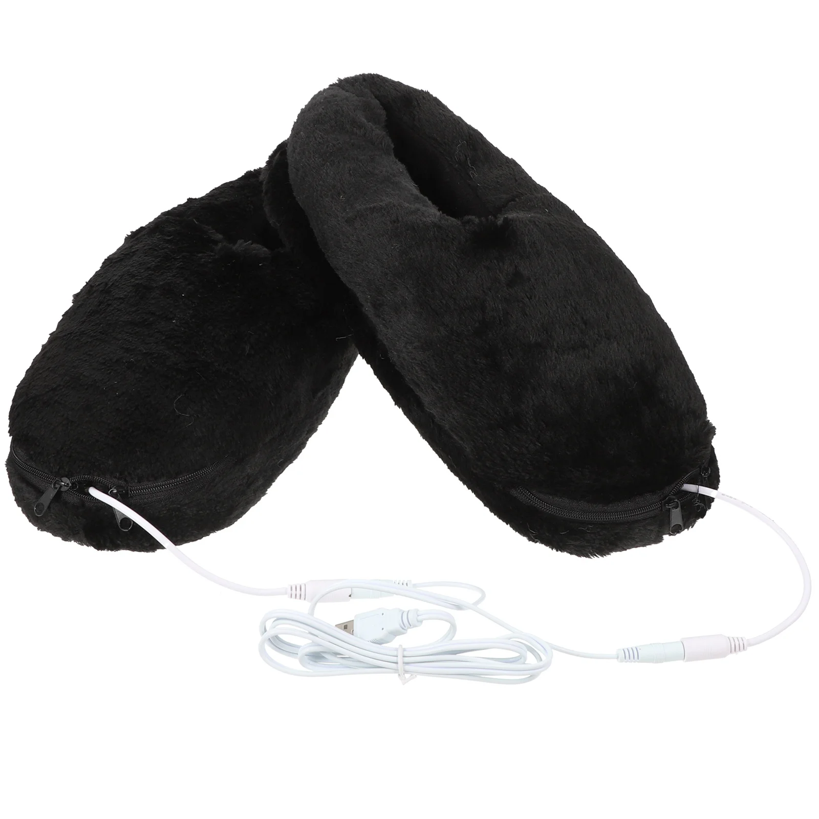 1 زوج أحذية التدفئة الكهربائية USB جهاز تدفئة القدمين لينة مرنة أحذية دافئة لفصل الشتاء داخلي المنزل مكتب استخدام USB سخان القدم