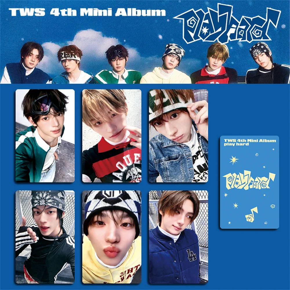 การ์ดเซลฟี่อัลบั้ม KPOP TWS《PLAY HARD》 การ์ดลุ้นโชค YOUNGJAE HANJIN DOHOON KYUNGMIN SHINYU ของสะสมสำหรับแฟนคลับ