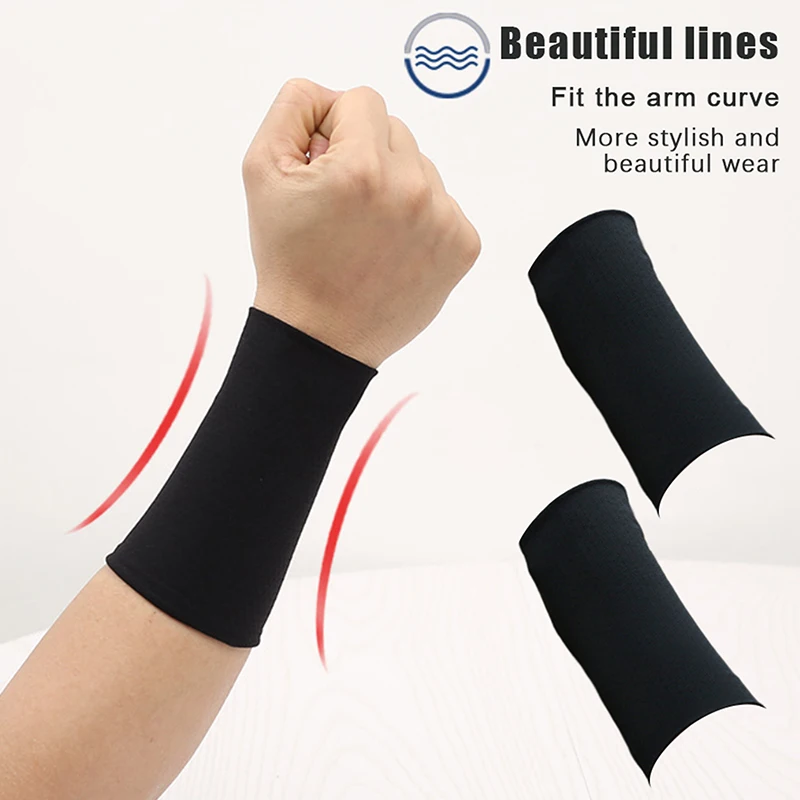 1 par de pulseira elástica respirável verão gelo seda resfriamento absorvente de suor esportes ciclismo correndo alças de pulso