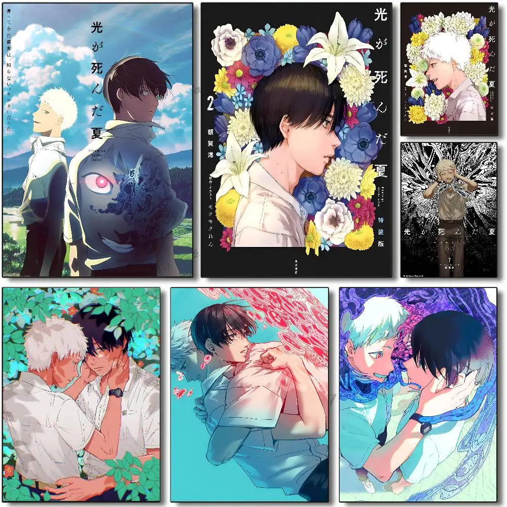 Der Sommer, in dem Hikaru starb Anime-Poster Selbstklebende Kunst Raumdekoration Eingang Restaurant Wanddekoration Kunstgemälde