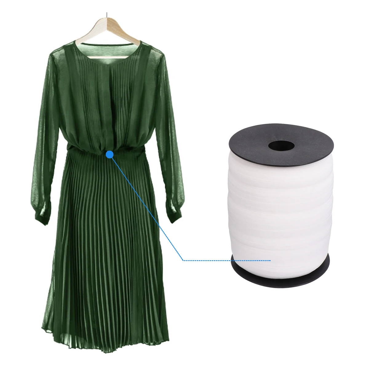 

1 Roll Chinlon Elastic Stretchy Band 100m Long Durable Ribbon for Sewing Accessories Waistbands Packaging Strap