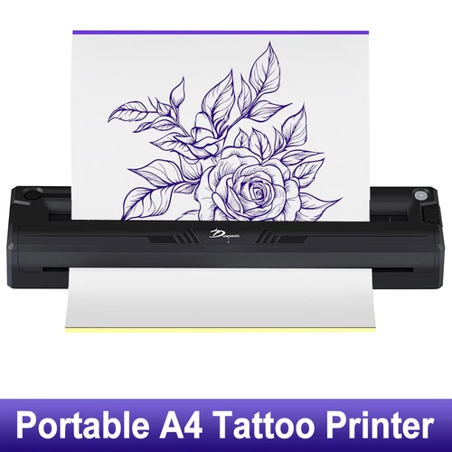 Imagen 1 del producto Impresora de tatuajes A4 portátil M8 Impresora de transferencia de tatuajes térmica inalámbrica para principiantes Compatible con teléfono y PC