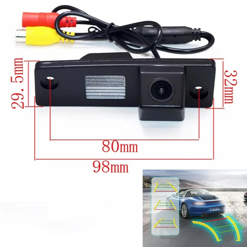 For Opel Vauxhall Antara Zafira Insignia Astra Parking  HD Dynamic Trajectory Tracking Car Rear View Reverse Camera