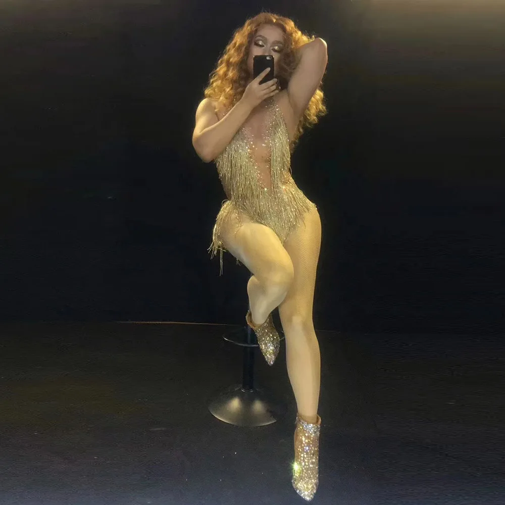 

2025 Rave Party Backless Latin Cha Cha Stage Wear Costume DJ Bar Show club events for women
