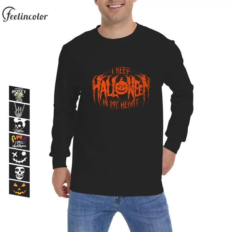 

In My Halloween Men Hoodies I Smell Children Novelty Sweatshirts Black Crew Neck Pullovers Autumn Unisex Male Streetwear