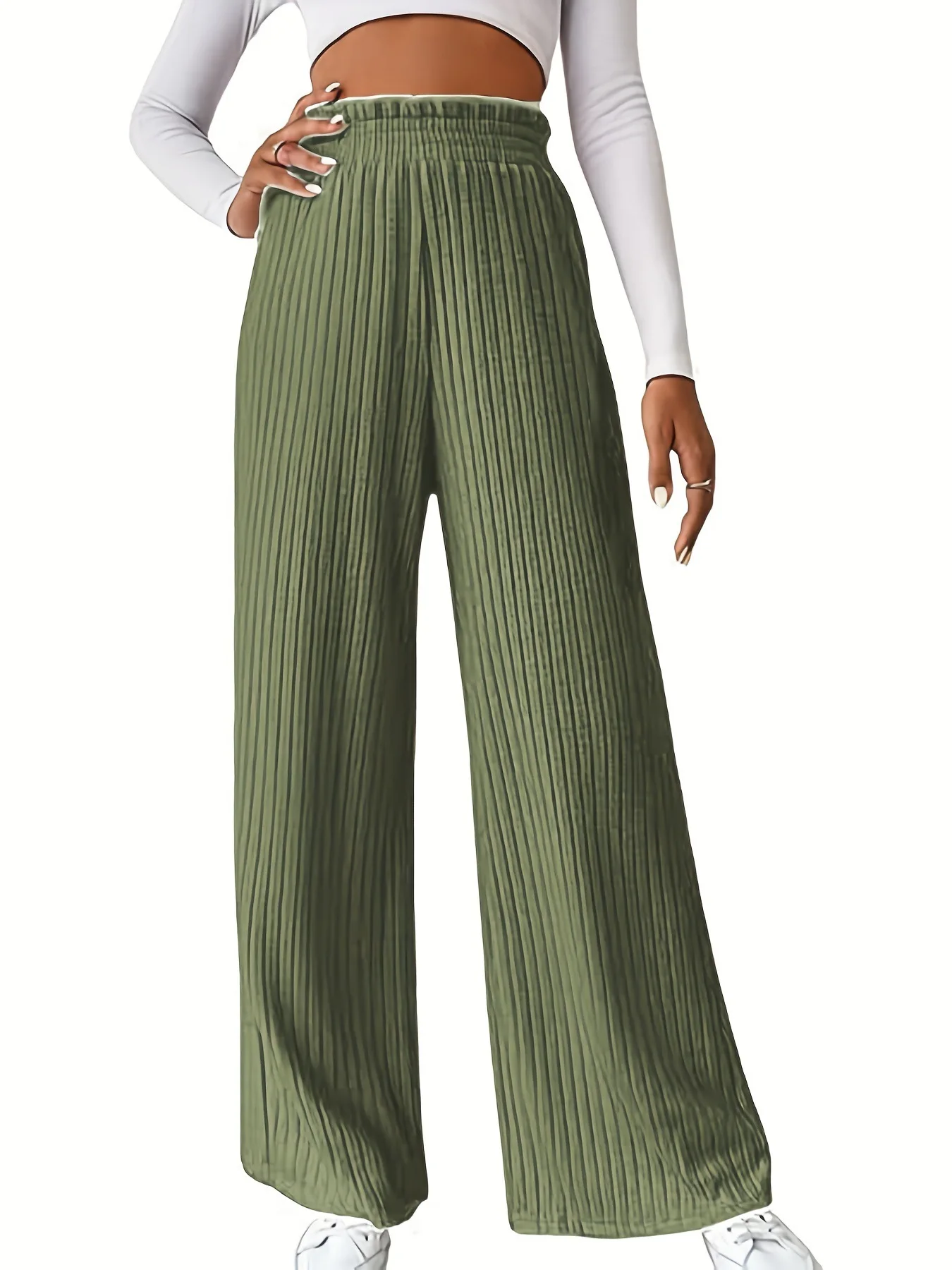 

New autumn and winter casual loose knitted trousers for women