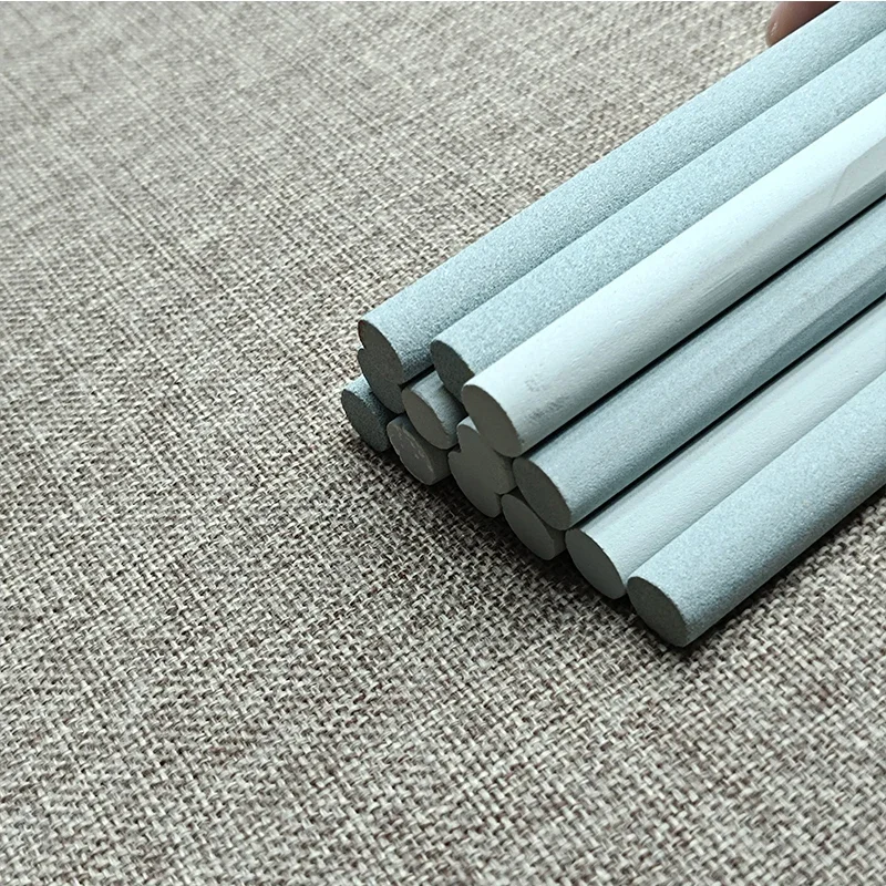 1Pcs 150X12MM 80-1200 Grit Oil Stone Green Silicon Carbide Sand Rod Abrasive Round Jade Knife Abrasives Silica Gel Abrasive Fine