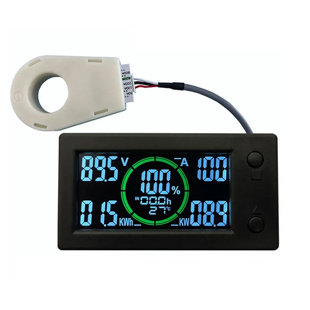 

1 Set Battery Monitor Hall Coulomb Tester Digital Voltmeter Ammeter AH Voltage Meter Plastic Shell Coulomb Counter Voltmeters