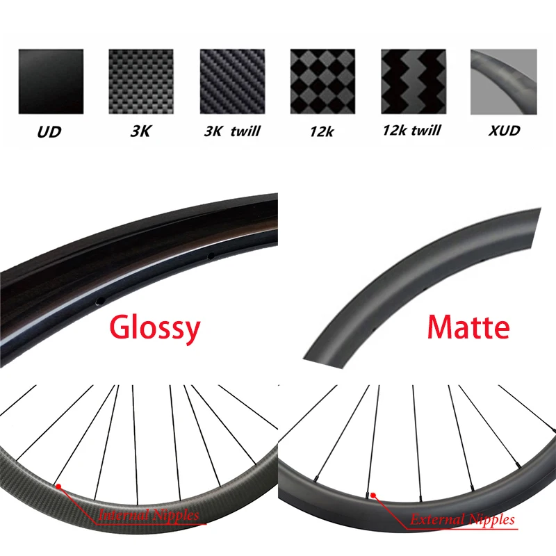 700C Road Clincher 25mm Wide Carbon Rim 30/35/38/40/45mm Deep Disc or Basalt/High TG Carving Track V Brake 16 18 20 21 24 28 32H