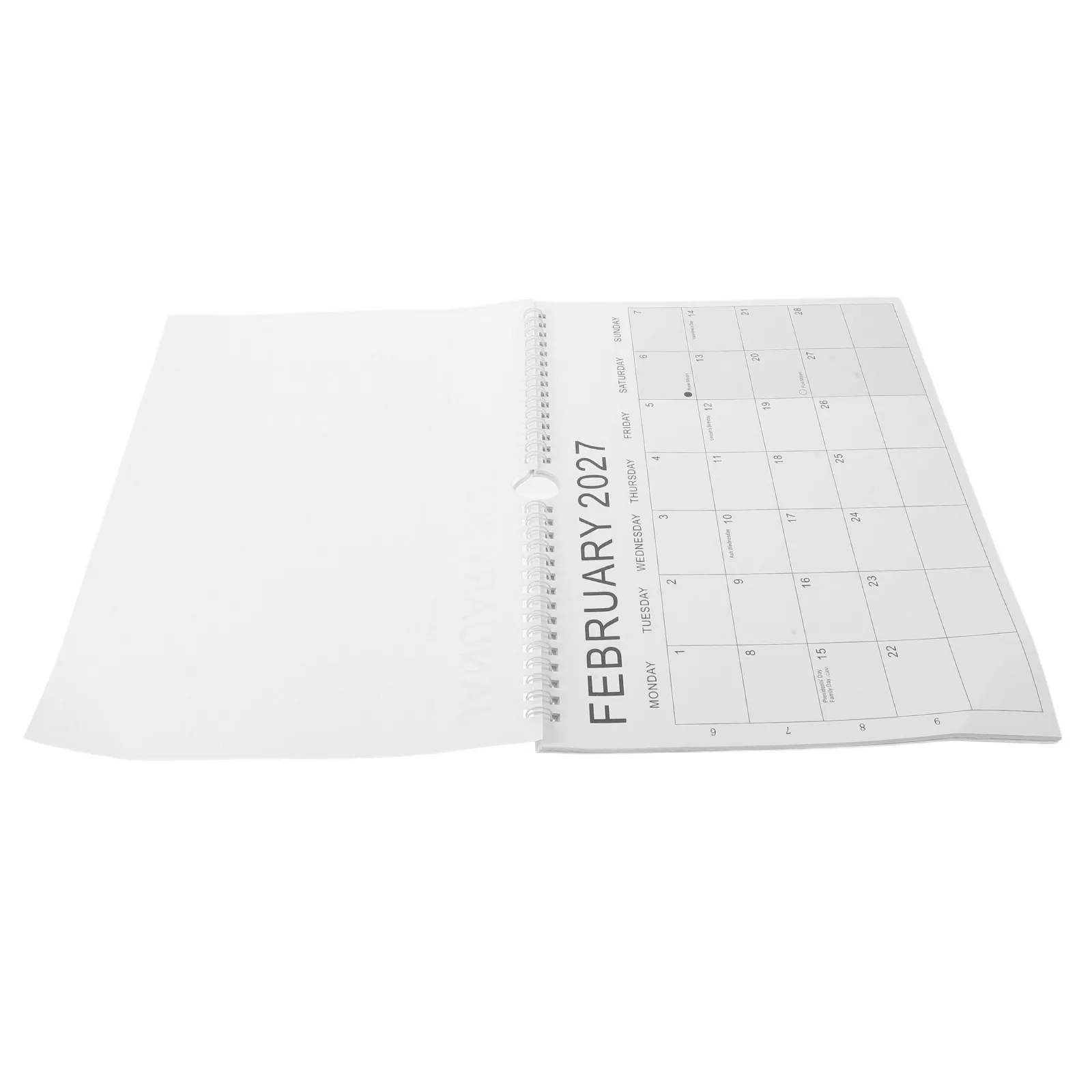 Wall Calendar Twin Wire January 2027 June 2028 Large Landscape Monthly Calendar Dual Month View for Office Home School Planner