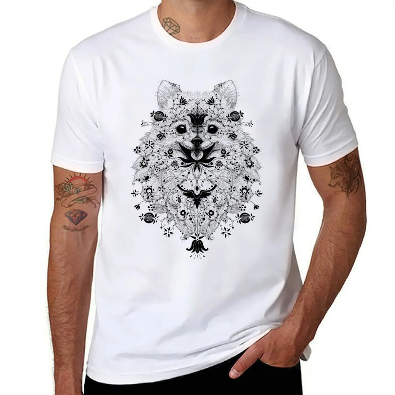 

pomeranian cassubian dog T-Shirt Novelty Graphic Tee Shirt