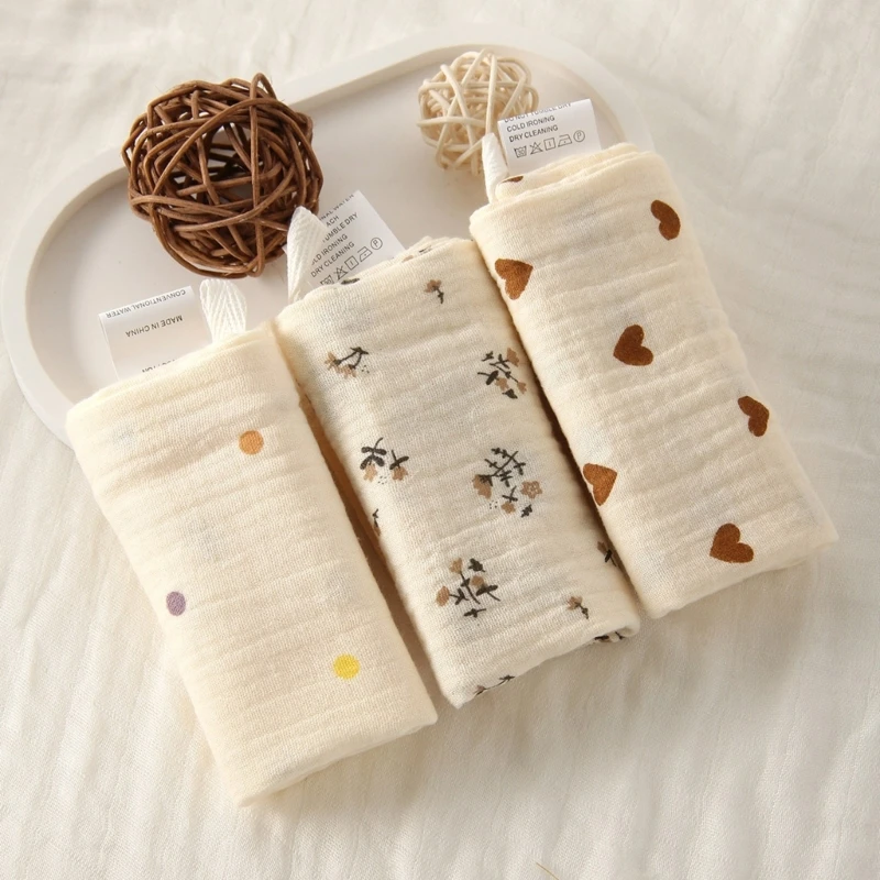 3Pcs/set Soft Absorbent Burp Cloths 4-Layer Bib for Newborns Gentle Face Towel K1KC image 5