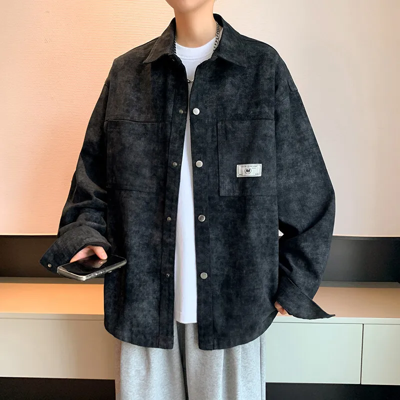 

New Chinese Sle Printed Casual Jaet Men's Spring Autumn New irt pe Jaet Youthful And Haome Teenage irt Coat