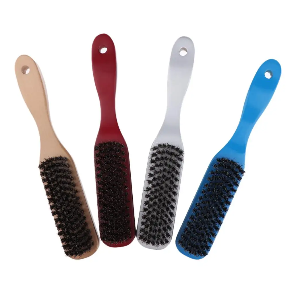 Escova de barbear masculina para barba, ferramentas de barbeiro de madeira