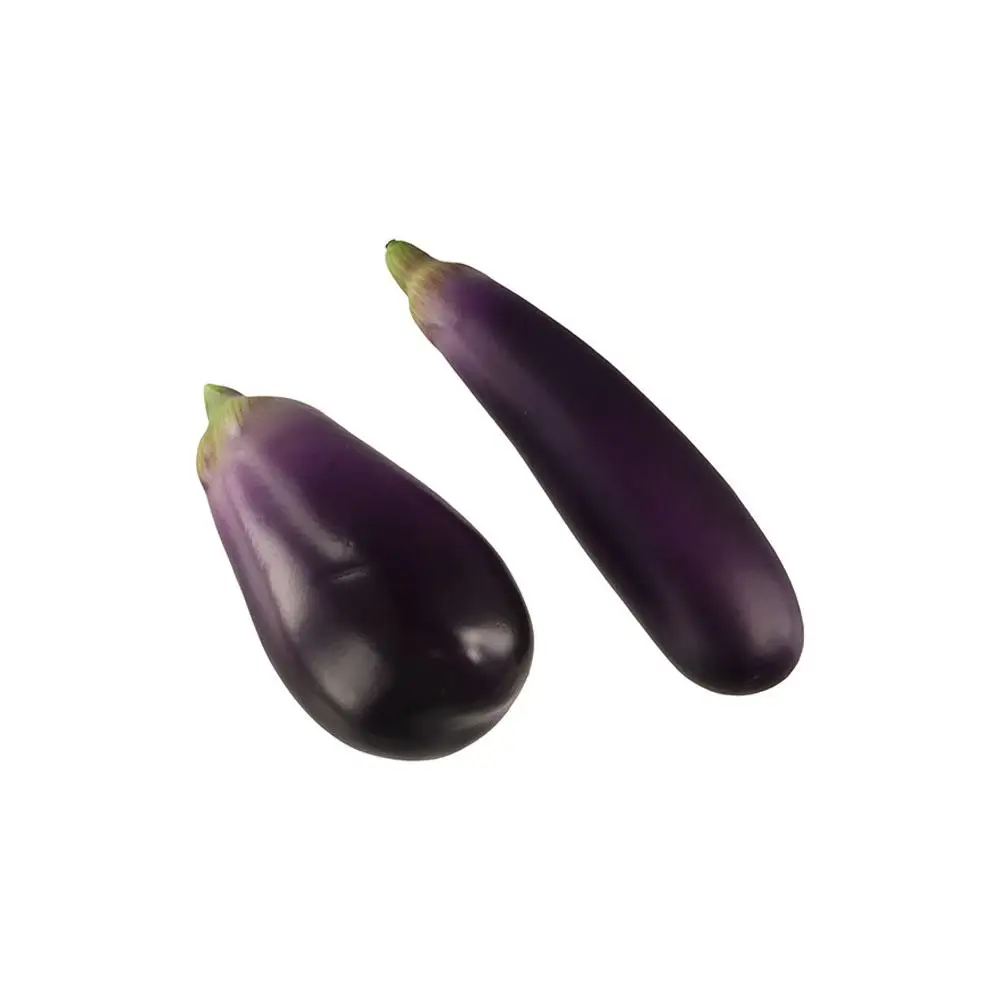 Photography Props Foam Artificial Eggplants Lifelike Soft Simulation Eggplants Handicrafts Fake Vegetable Home Kitchen Decor