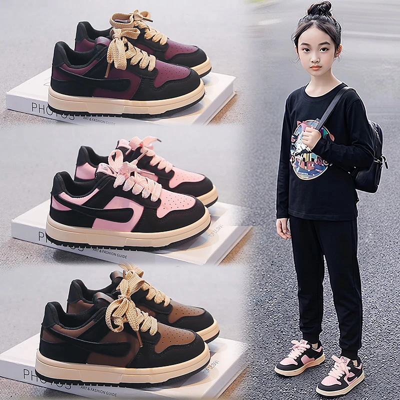 

Children's Sneakers New Trend Patchwork Running Shoes for Kids Boys Fashion Classic Versatile Girls School Sports Causal Shoes
