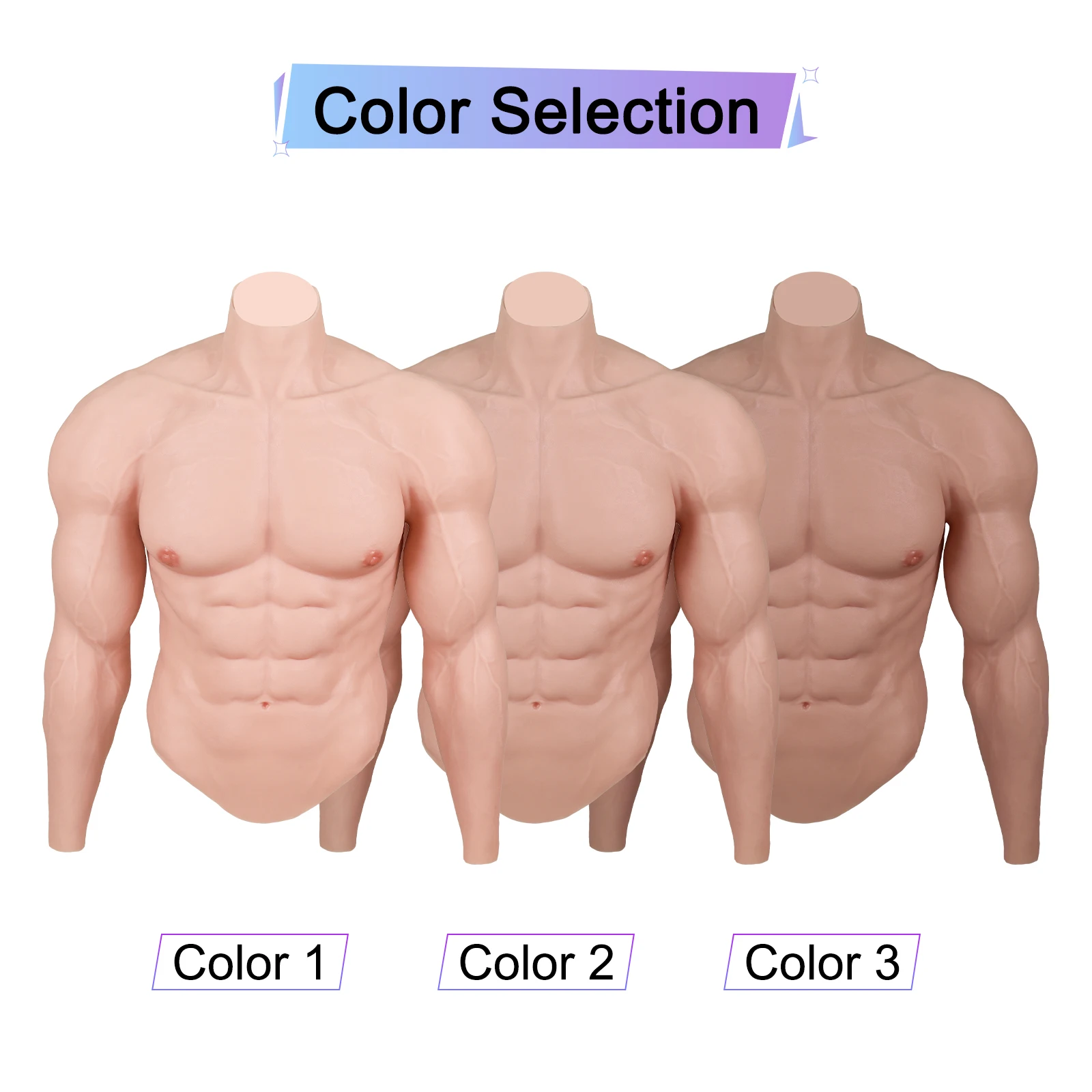 CYOMI Silicone Muscle Male Chest Fake Belly Muscle BodySuit Strong Figure Crossdresser Macho Cosplay Costume Halloween Carnival