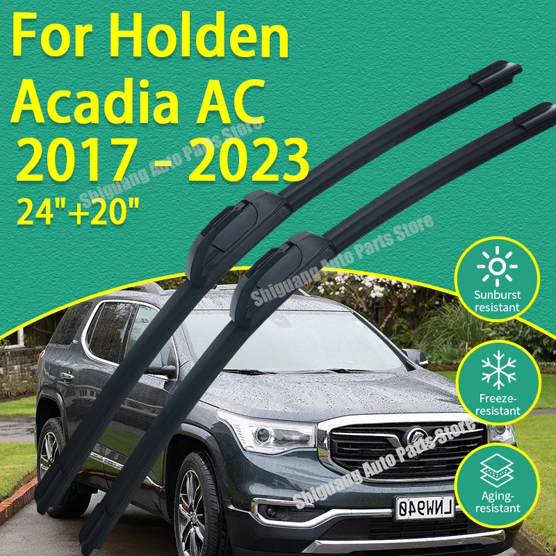 

Front Silicone Coating Wipers for Holden Acadia AC 2017 - 2023 Car Wiper Windshield Windscreen Blades Accessories 2018 2019 2020
