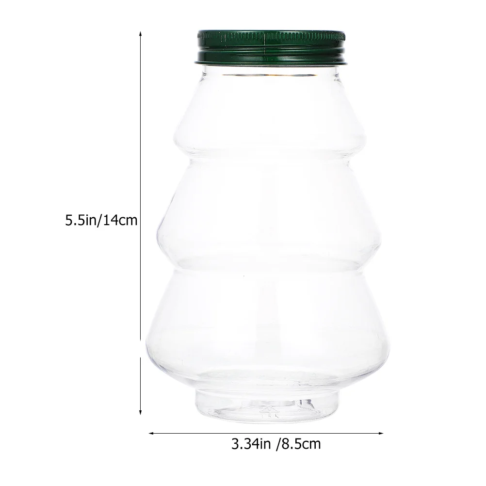 8 bottiglie di succo ermetiche portatili, contenitori decorativi per acqua, tè al latte, a forma di albero di Natale, supporti in plastica riutilizzabili