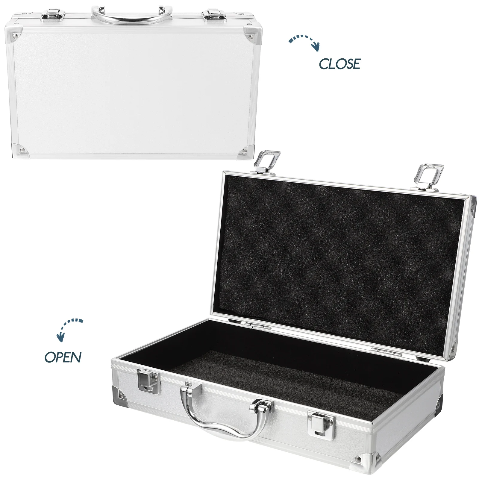 

Aluminum Alloy Tool Case Medicine Storage Box Durable White Straight Angle Organizer For Home Office And Travel Accessories