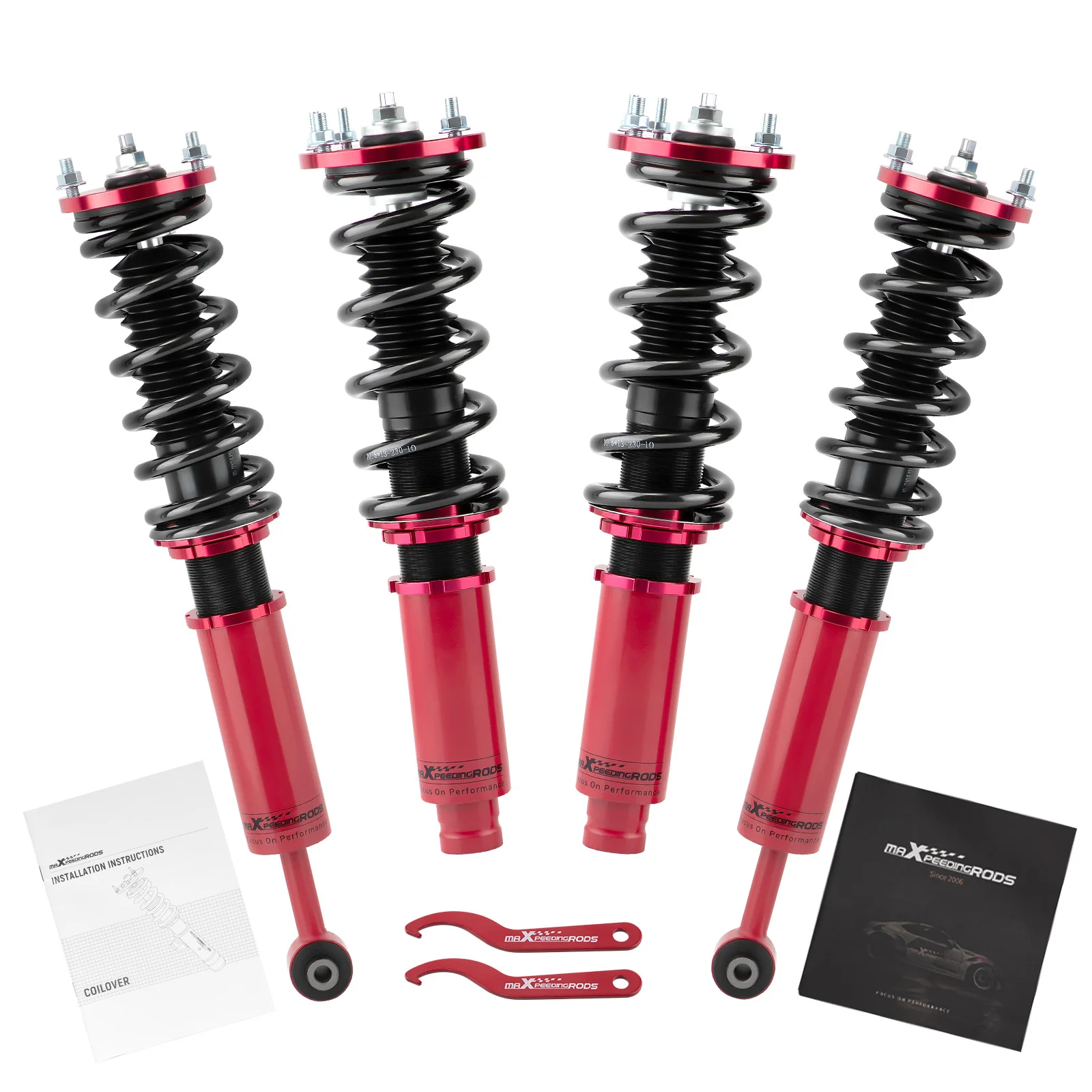 

Adjustable Front & Rear Coilovers Suspension Lowering Kit For Honda Accord 1998-02 Struts Coilovers Struts Shock Absorbers