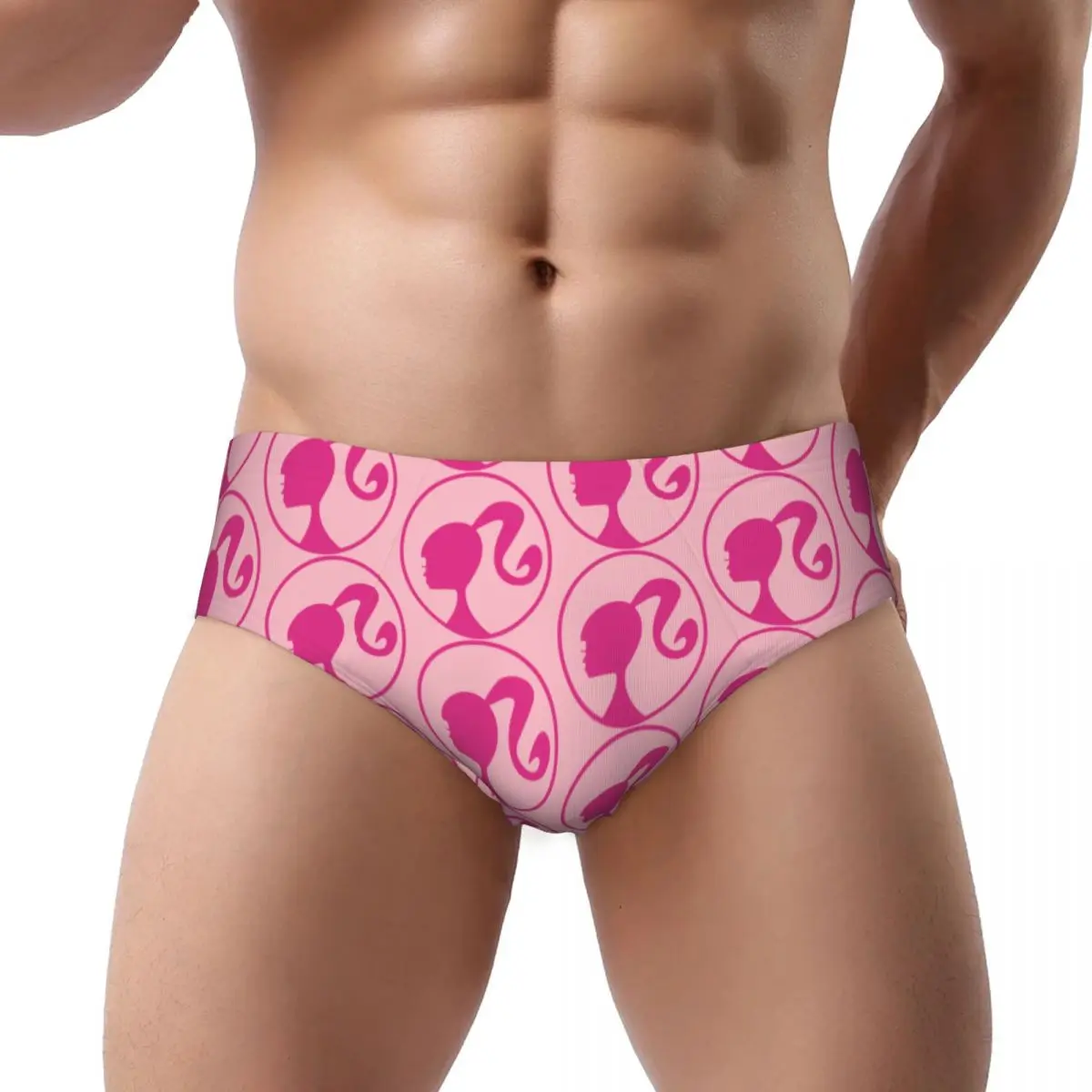 Custom Mens Barbie Cartoon Panties Underwear Male Comfort Briefs Underpants