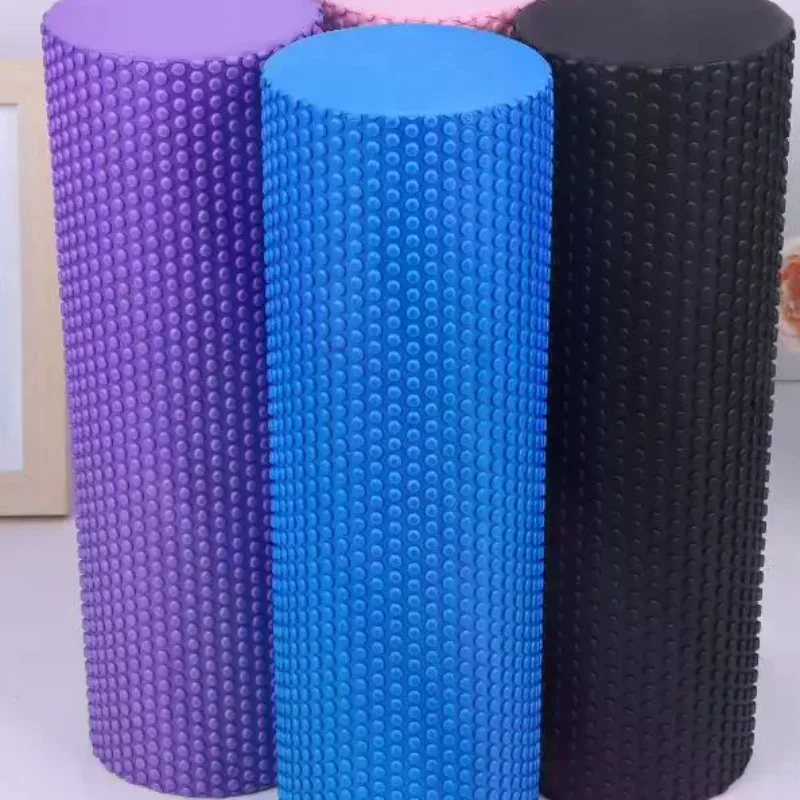 Yoga Roller Round EVA Foam Cylinder Roller For Pilates Exercise Enhanced Home Workouts Diameter 10cm Length 30cm